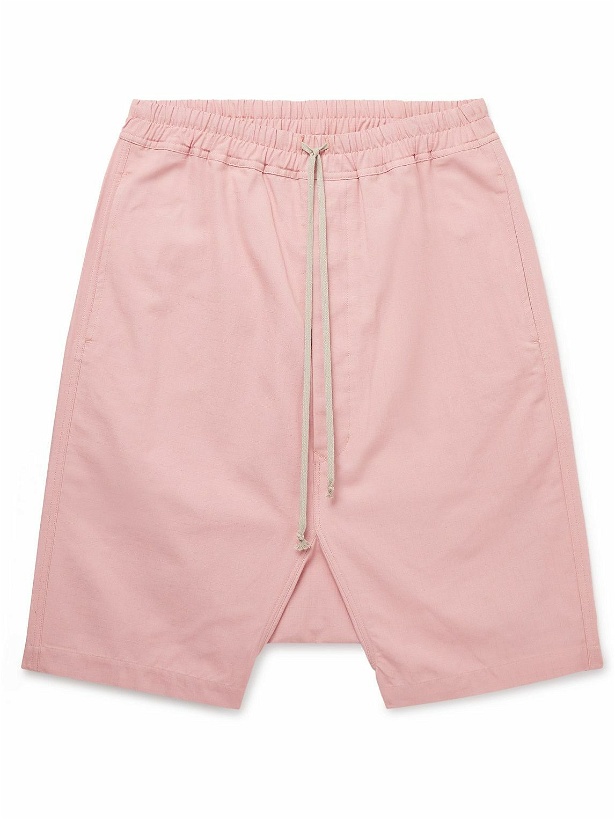 Photo: DRKSHDW by Rick Owens - Pods Straight-Leg Cotton-Ripstop Drawstring Shorts - Pink