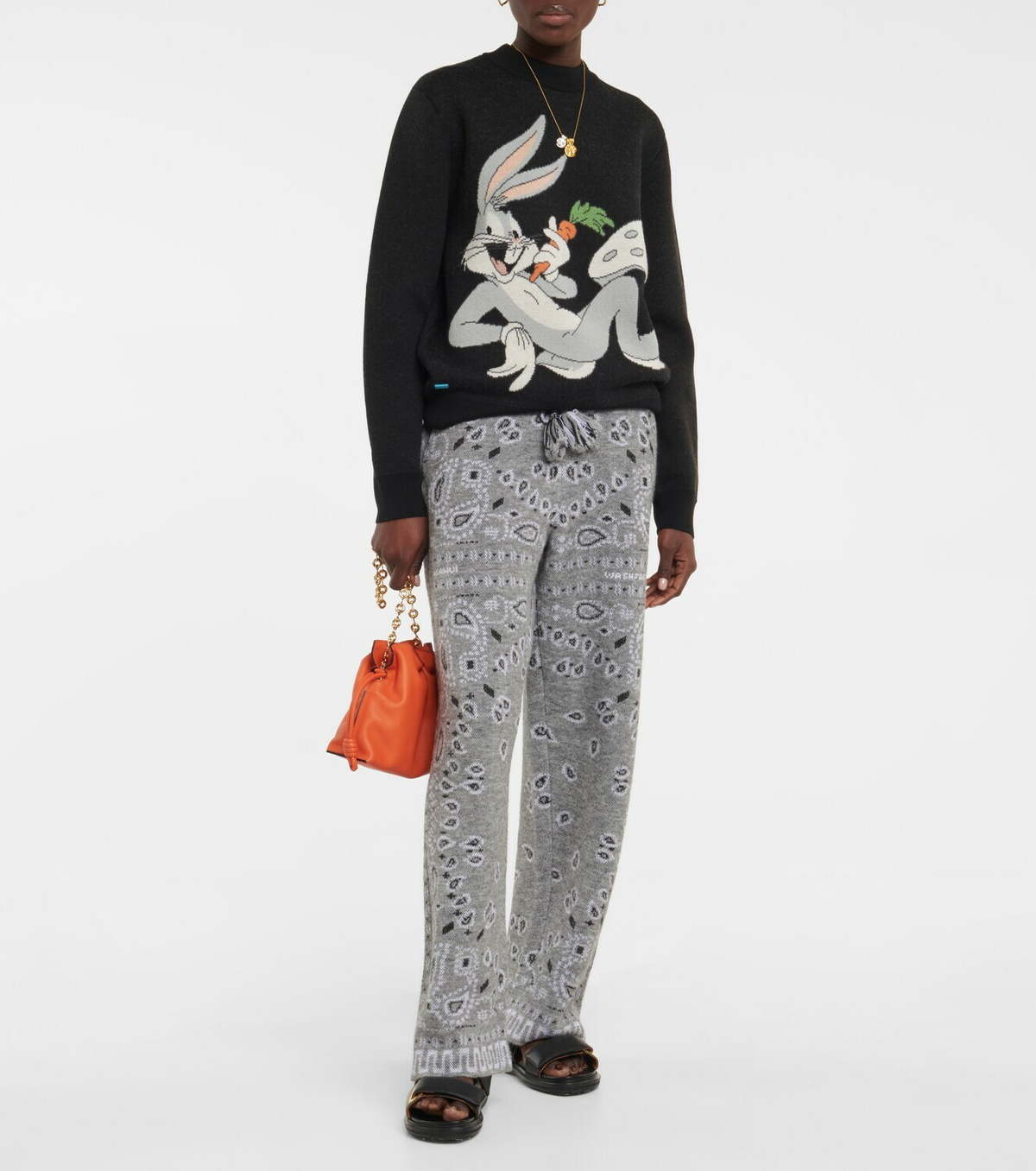 ALANUI アラヌイ バックスバニー コラボ ニットセーター Alanui - x Looney Tunes Bugs Bunny virgin wool sweater Alanui