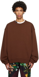 Dries Van Noten Brown Crewneck Sweater