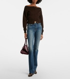 Ferragamo Gancini suede pumps