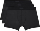 SKIMS Three-Pack Black SKIMS Cotton 3 Boxer Briefs