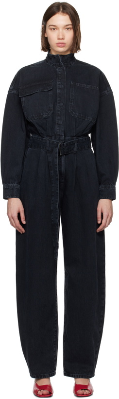Photo: FRAME Black 'The Cocoon' Denim Jumpsuit