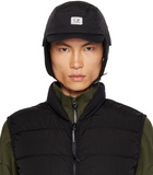 C.P. Company Black Chrome-R Earflap Cap