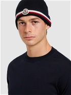 MONCLER - Extrafine Wool Tricolor Beanie