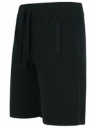 Laneus Black Cotton Bermuda Shorts