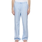 Tekla Blue and White Striped Pyjama Pants