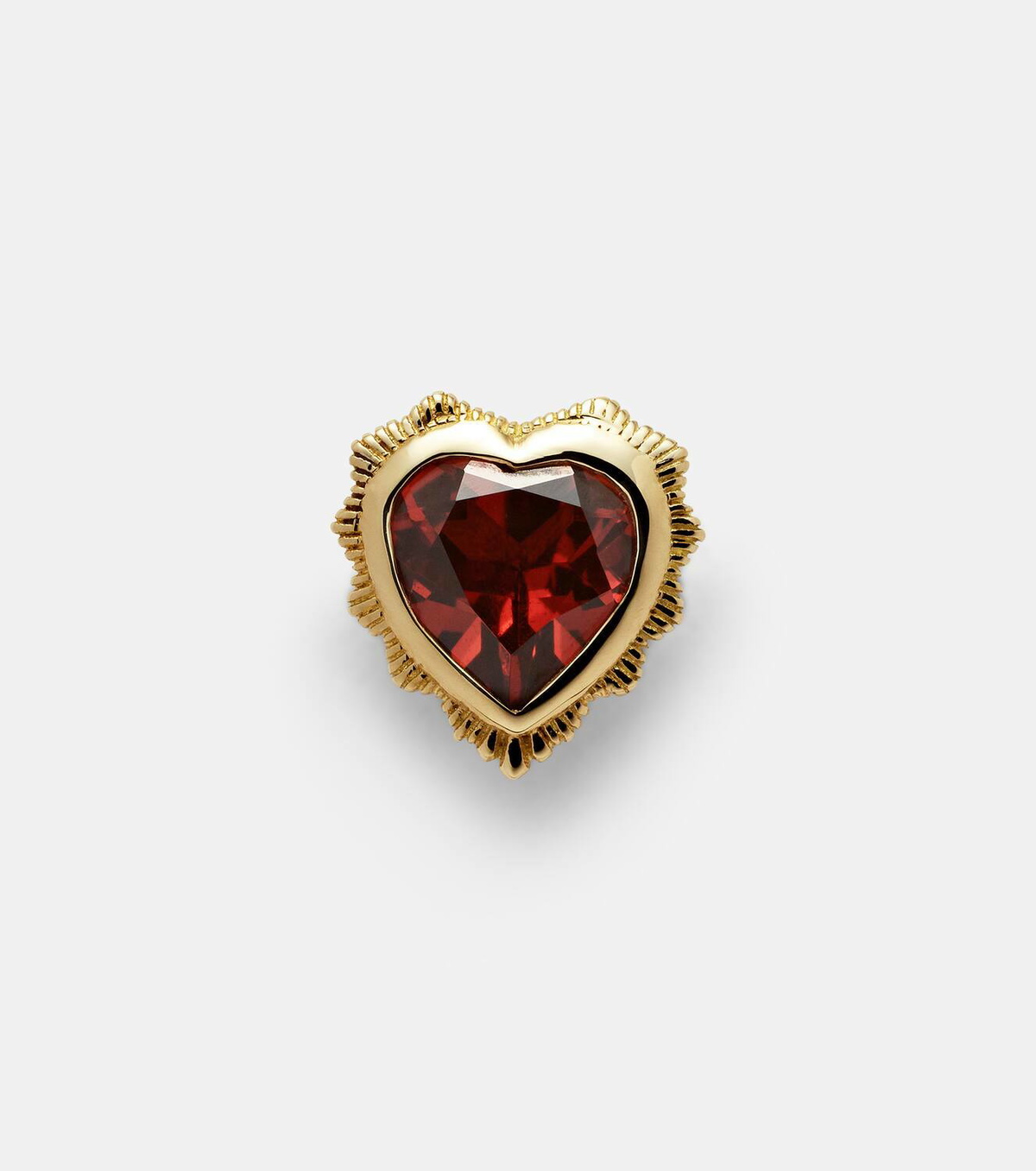 FoundRae True Love 18kt gold earring with garnet Foundrae
