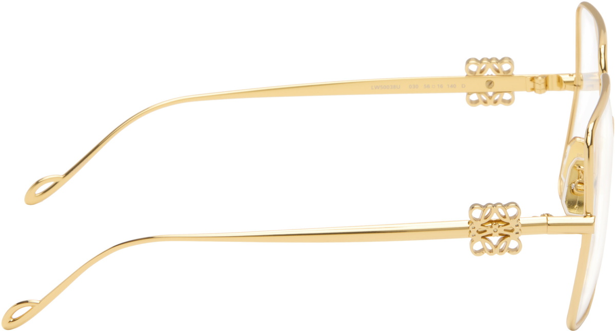 LOEWE Gold Oversize Square Retro Glasses