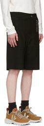 Feng Chen Wang Black Deconstructed Shorts