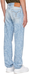 Versace Blue Allover Jeans