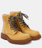 Bottega Veneta Haddock suede combat boots