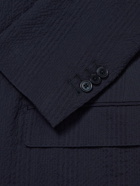 Lardini - Slim-Fit Unstructured Cotton-Blend Seersucker Blazer - Blue