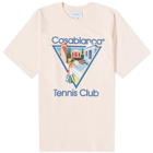 Casablanca Men's La Joueuse T-Shirt in Pale Pink