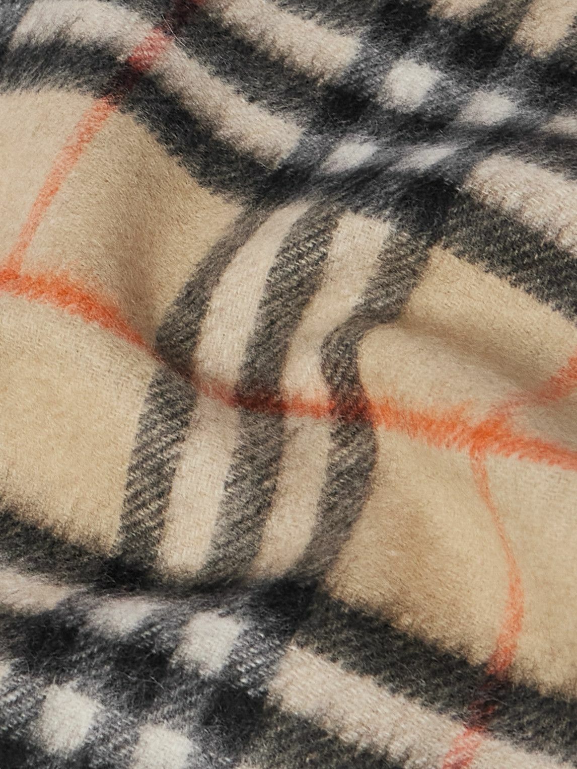 Burberry checked fringed-edge cashmere scarf main image 0
