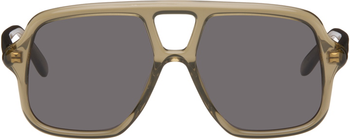 Photo: LOEWE Khaki Aviator Slim Sunglasses