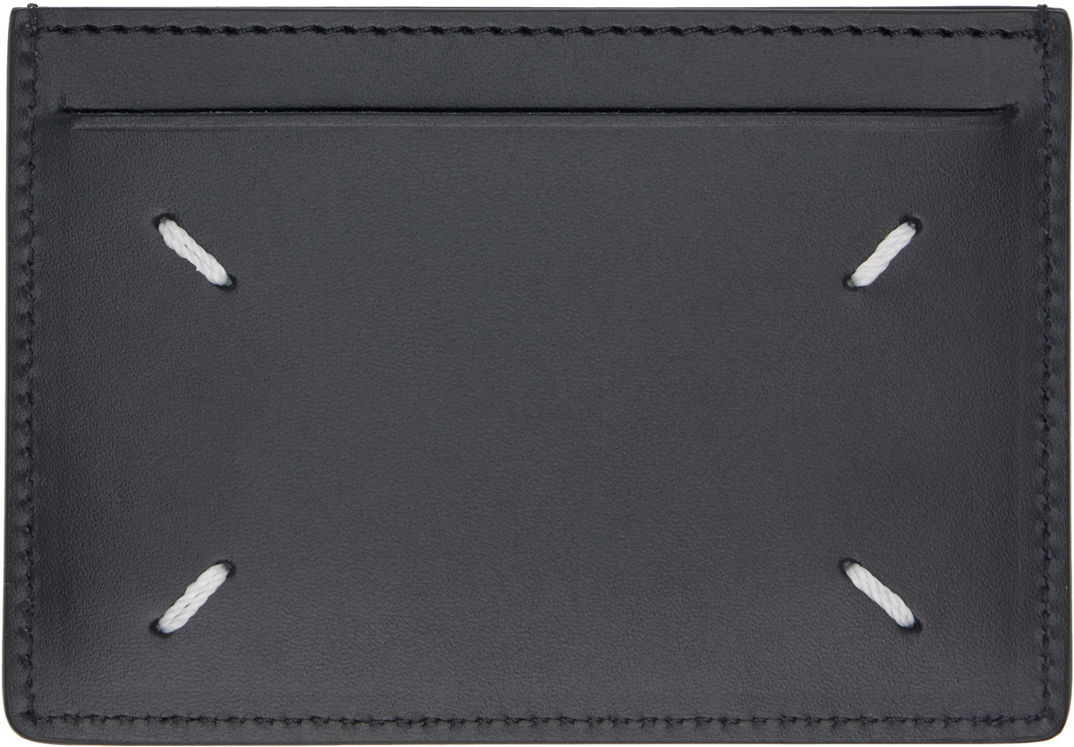 ◆Maison Margiela◆ ブラック Four Stitches カードケース Maison Margiela - Four stitches cardholder | HBX - Globally