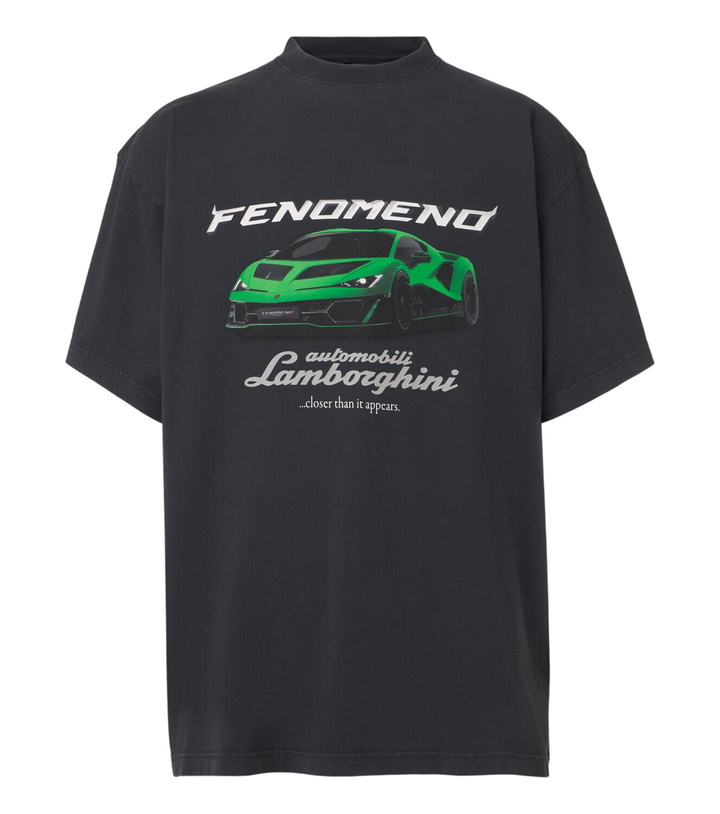 Photo: Balenciaga x Lamborghini printed cotton jersey T-shirt