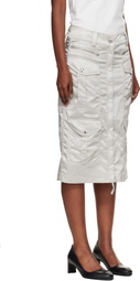 VAQUERA Gray Aviator Cargo Midi Skirt