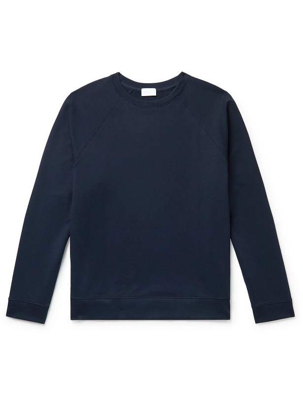 Photo: Handvaerk - Flex Stretch Pima Cotton-Jersey Sweatshirt - Blue