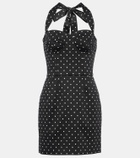 Dolce&Gabbana Polka-dot cotton-blend drill corset dress