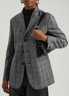 Meryll Rogge Checked Wool Blazer Grey