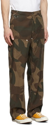 Études Khaki & Brown Camo Quarter Washed Cargo Pants