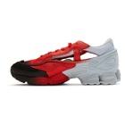 Raf Simons Red and Blue adidas Originals Edition Replicant Ozweego Sock Pack Sneakers