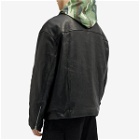Acne Studios Men's Liker Distressed Nappa Leather Jacket in Black