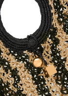 Jacquemus Le Petit Round Spiaggia Raffia Tote bag - Black - One Size