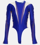 Mugler - Alien mesh-trimmed bodysuit
