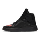Givenchy Black and Red Wing Hi Sneakers