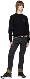 Versace Jeans Couture Black & Yellow Logo Belt