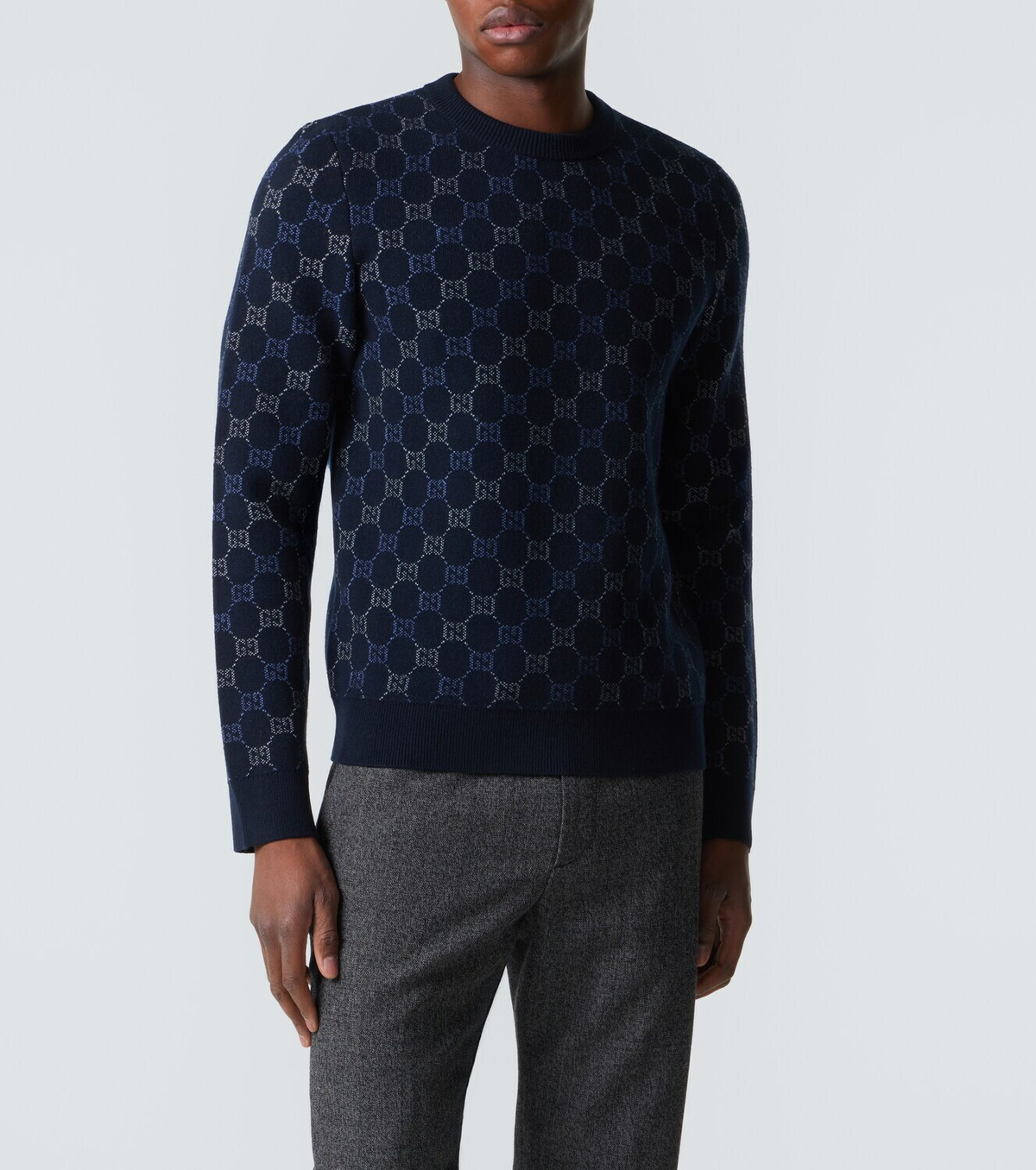 Gucci GG wool and cashmere-blend jacquard sweater
