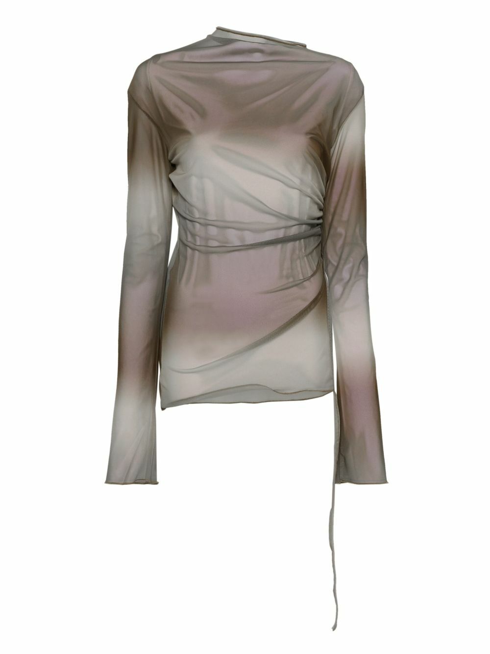Jade Cropper Draped Long-Sleeve Top