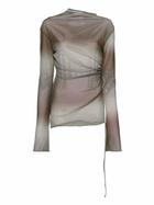 Jade Cropper Draped Long-Sleeve Top
