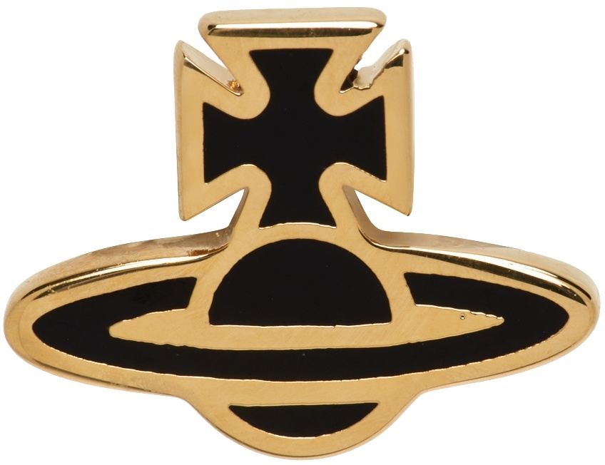 Vivienne Westwood Black & Gold Romina Single Earring Vivienne Westwood