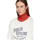 Maison Kitsune White Palais Royal Logo Sweatshirt