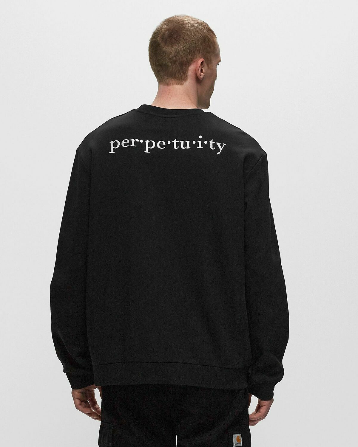 Fred Perry X Raf Simons Embroidered Sweatshirt Black Sweatshirts