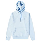 AMI Men's Tonal Small A Heart Popover Hoody in Sky Blue