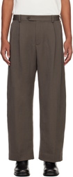 Small Talk Studio Brown Double Pleat Trousers