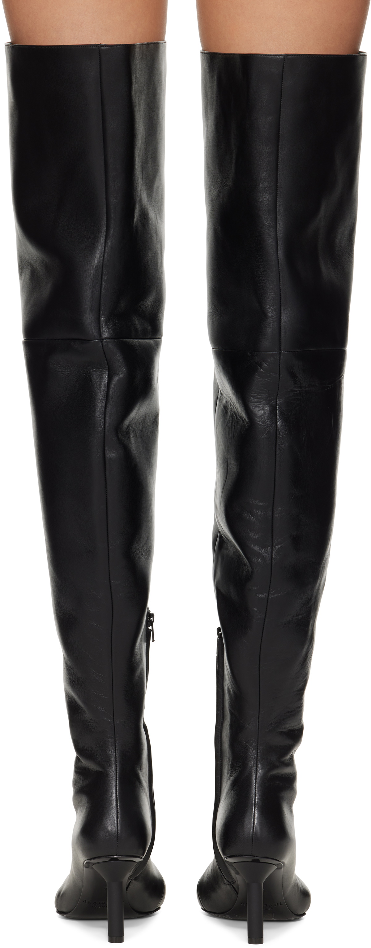ALAINPAUL Black Pina Tall Boots