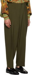 LU'U DAN Khaki Baggy Bontan Trousers