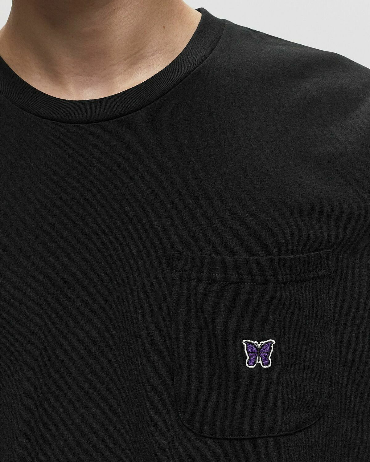 【NEEDLES】 25SS L/S Crew Neck Tee Poly Jersey - BLACK Needles S/S Crew Neck Tee Poly Jersey Black Shortsleeves Needles
