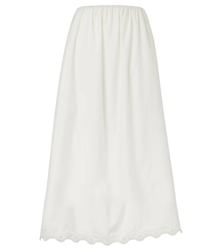 Photo: Posse Antoinette embroidered cotton maxi skirt