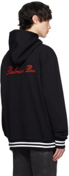 Balmain Black Embroidered Hoodie