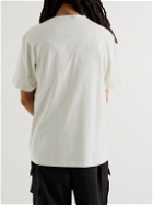 Y-3 - Logo-Print Cotton-Jersey T-Shirt - Neutrals