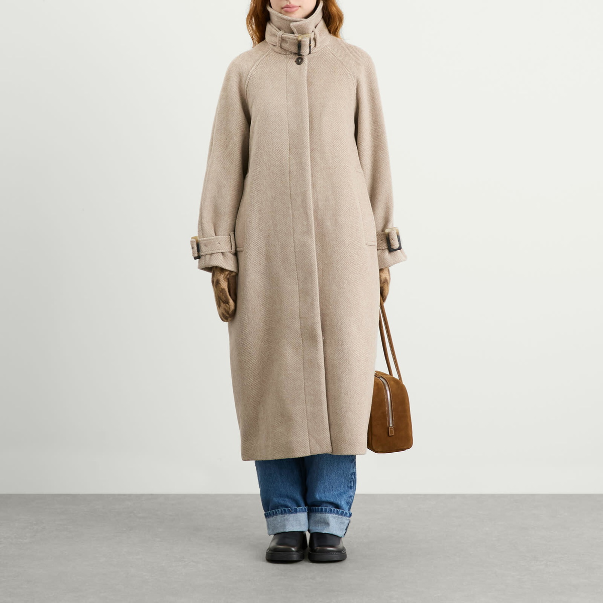 Damson Madder Women's Jude Wool Coat in Grey