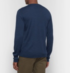 Officine Generale - Slim-Fit Wool and Silk-Blend Sweater - Navy