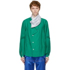 Kiko Kostadinov Green and Grey Anthonis Pleated Shirt