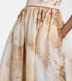 Zimmermann Mahon printed linen midi dress